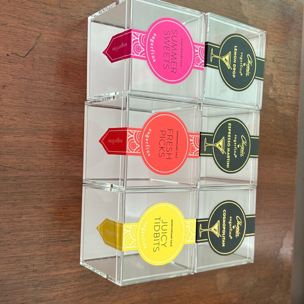 Sugarfina boxes with lids